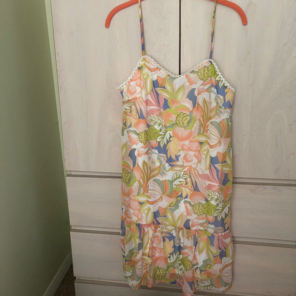 Spring Sale!  New Aqua Designer Floral Print Dress